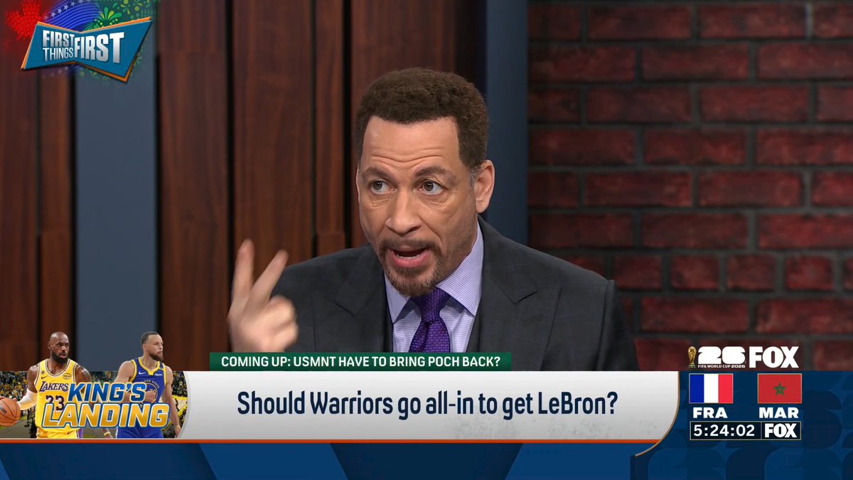 “I think they should go all-in to get LeBron… They have to maximize the Steph Curry window whether you win championships or not. This is also a business… We’ve never had the two best players of an era team up.” Chris Broussard says this is the Warriors' time: