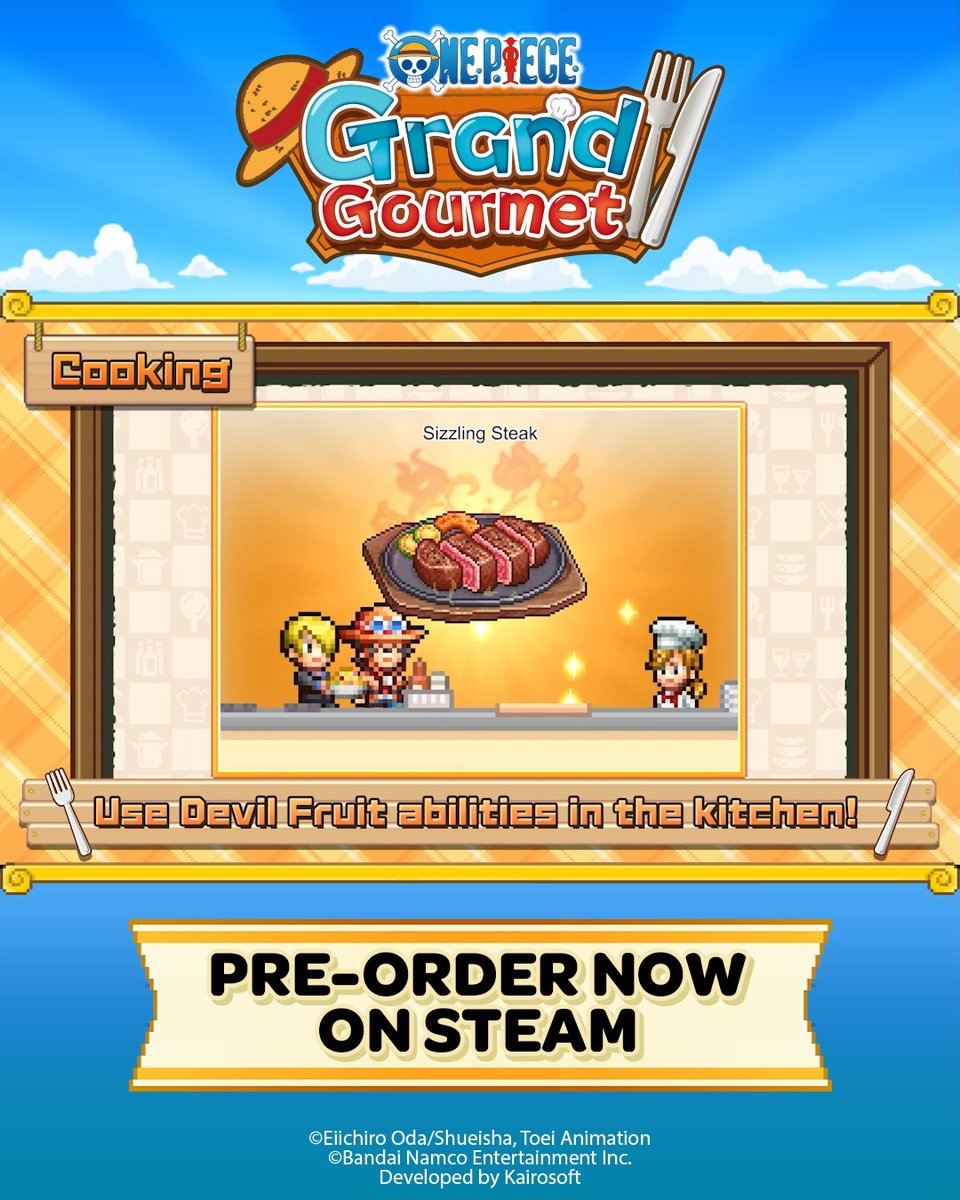 Who said Devil Fruits were only for fighting? 🍳 Put their powers to work in the kitchen and serve unforgettable meals! Pre-order now on Steam: #OPGG #ONEPIECE