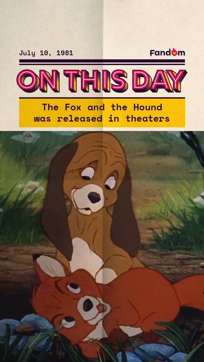 The beloved and heartbreaking animated classic, The Fox and the Hound, is 45 years old today 🦊🐶