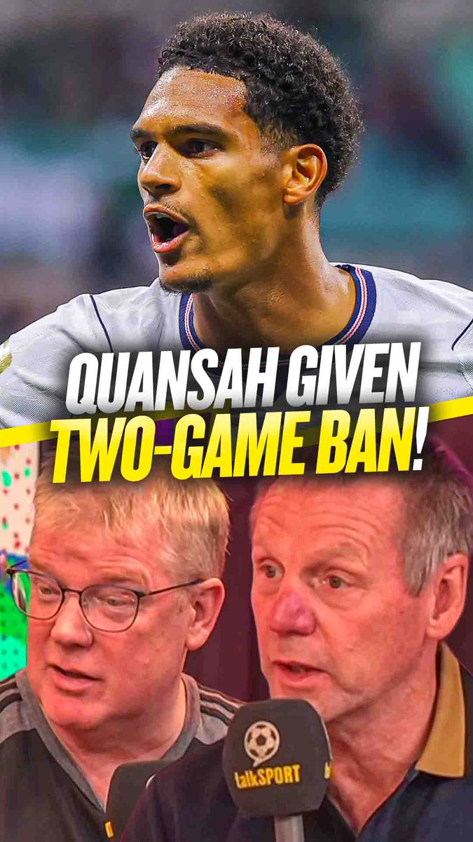 🔴 "It was definitely a red card!" talkSPORT reacts to Jarrel Quansah being given a two-game ban after his red card against Mexico