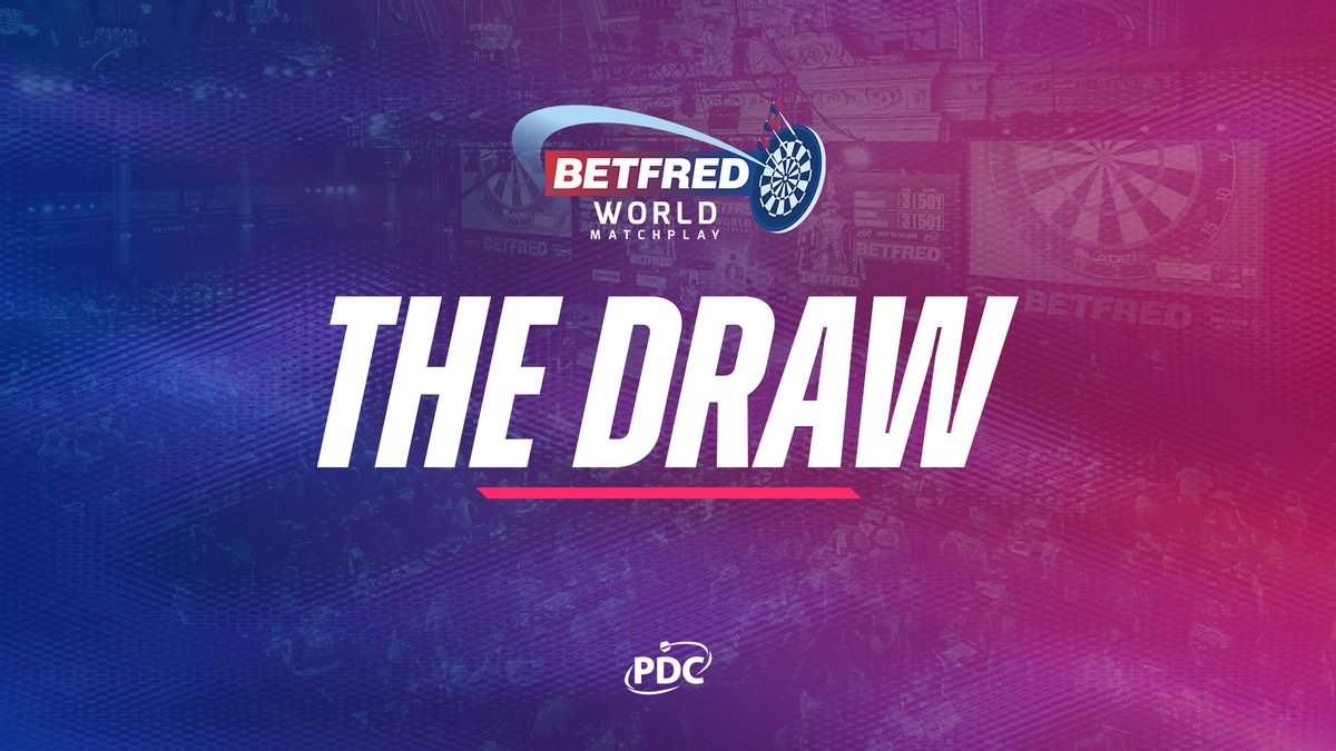THE DRAW 🔢 The draw for the 2026 Betfred World Matchplay, taking place at the iconic Blackpool Winter Gardens from July 18-26.