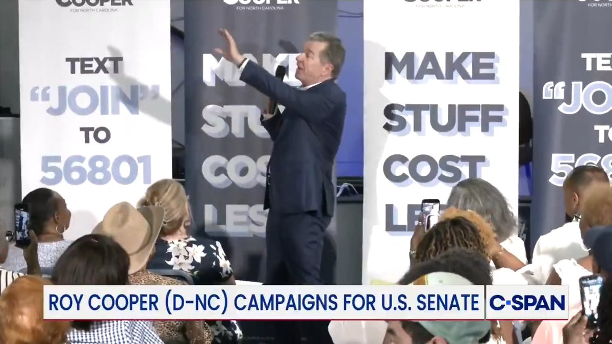 U.S. Senate candidate Roy Cooper on what compelled him to run: "There's so many people in Washington right now who just want to be something, instead of wanting to do something...I want to do something."