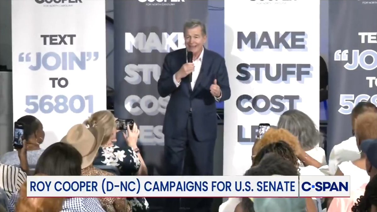 U.S. Senate candidate Roy Cooper criticizes his Republican opponent, Michael Whatley: "Michael Whatley will do and say whatever this president tells him to do and say...I don't think the people of North Carolina want a senator like that."