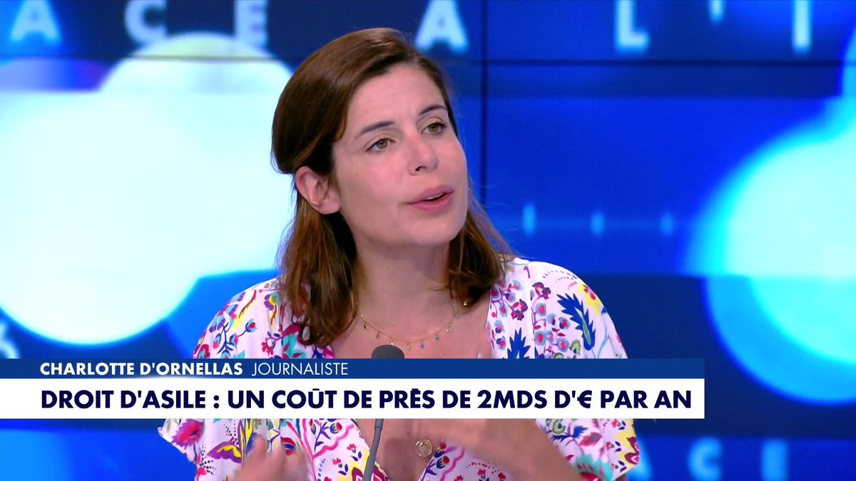«Le droit d'asile est une voie d'immigration nouvelle, aux conséquences coûteuses», déclare Charlotte d'Ornellas dans #Facealinfo, alors que la facture du droit d’asile en France frôle les deux milliards d’euros par an Toute l'info est à retrouver sur