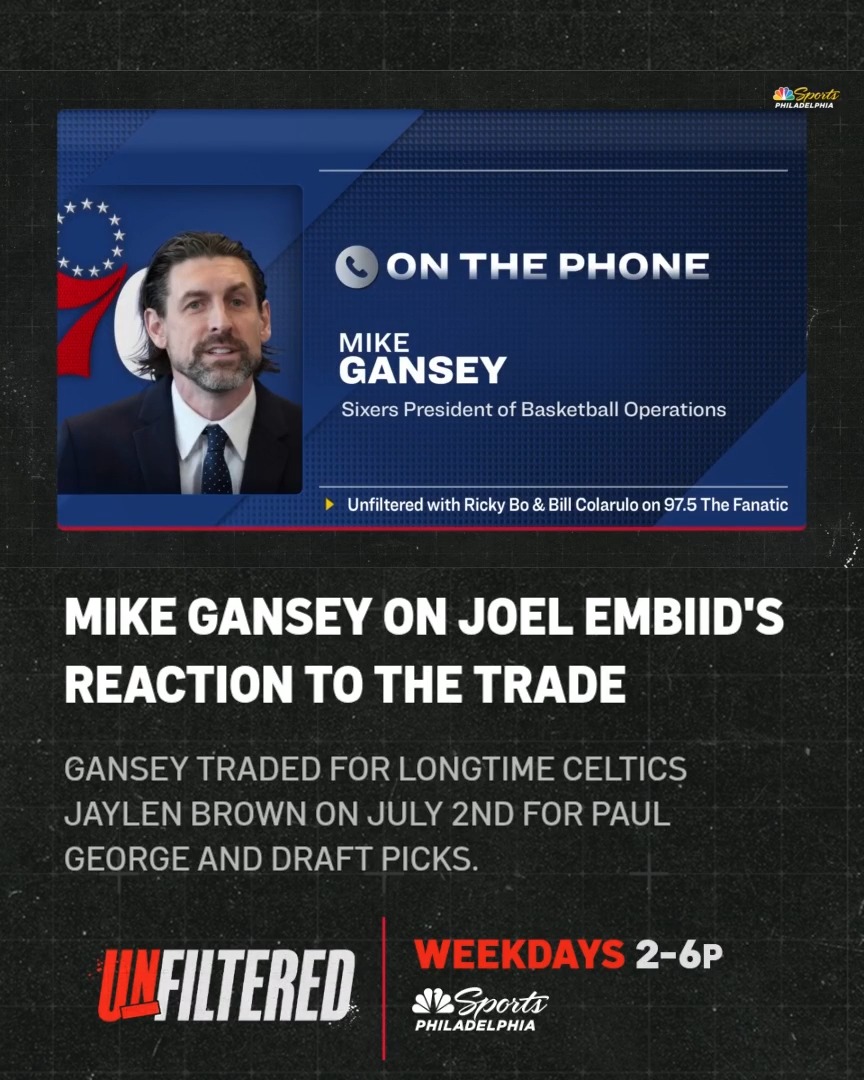 Mike Gansey shares a conversation he had with Joel Embiid after the Jaylen Brown trade 💪