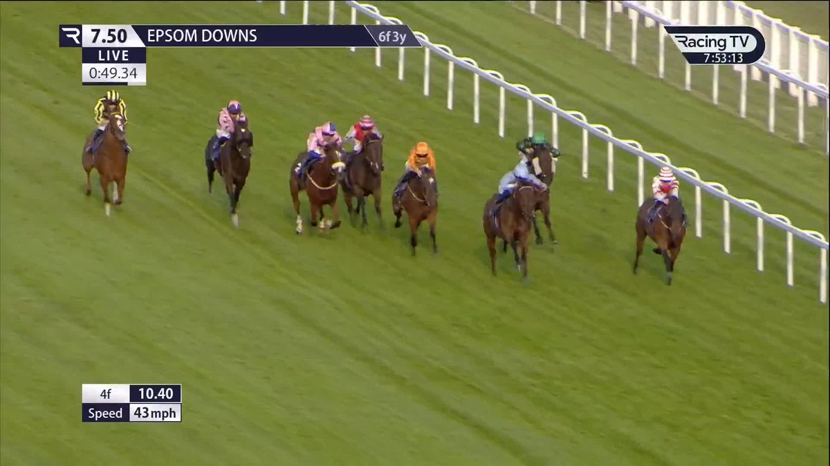 Treble for Callum Hutchinson! 🔥 Ancient Times wins the Epsom Downs Racecourse Robert Dyas Handicap for Harry Eustace 👏