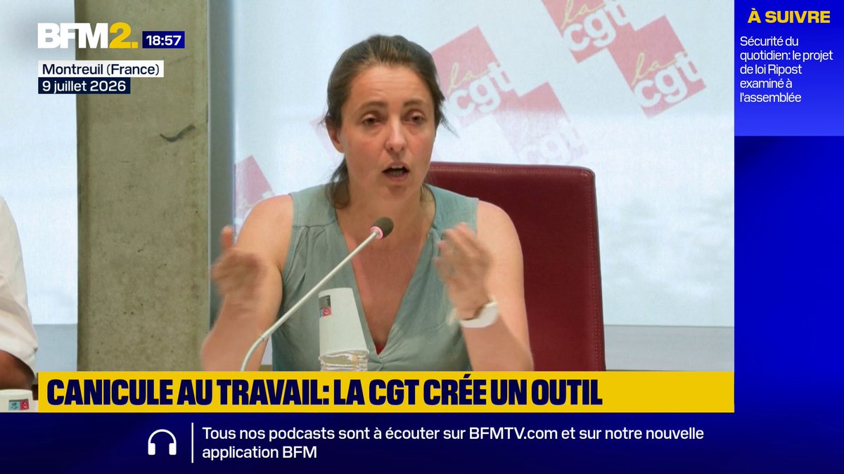 Canicule: "On va mettre à disposition un calculateur d'exposition aux fortes chaleurs", annonce Sophie Binet #BFM2