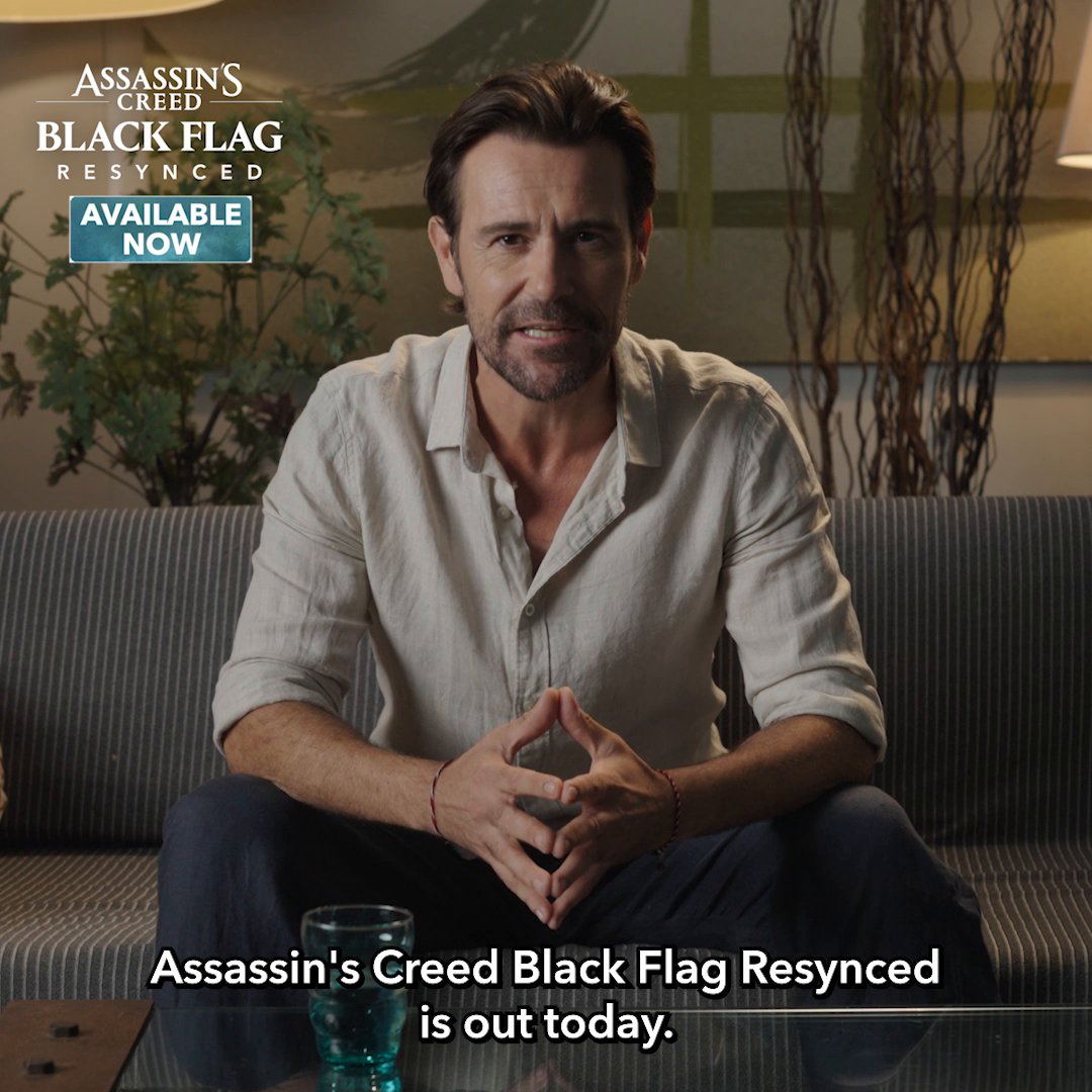 The wait is over, mates 🏴☠️ Captain Edward Kenway has a message for his crew! Assassin's Creed Black Flag Resynced is available now: