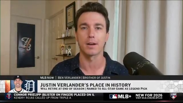 "There's going to be a line in the Hall of Fame when it comes to pitchers and their workload and, as his brother this is the cool part, that line is going to be Justin Verlander." Ben Verlander talks about his brother's place in the game's history following his retirement.