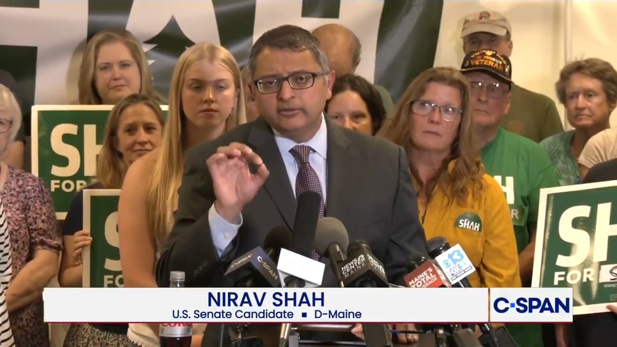 Nirav Shah (D-ME) Nirav D. Shah answers C-SPAN's question on legislative experience: "...more critically and different from Secretary Bellows and Senator Jackson, I have had direct experience working with the very body that I'm aspiring to serve in: the U.S. Senate."