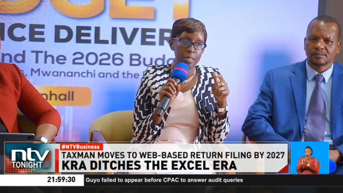 KRA Ditches The Excel Era: KRA plans to overhaul the income tax return filing infrastructure by abandoning the long-held Excel file download system and adopting use of a web-based system to streamline filing. #NTVTonight Ben Kitili Branji