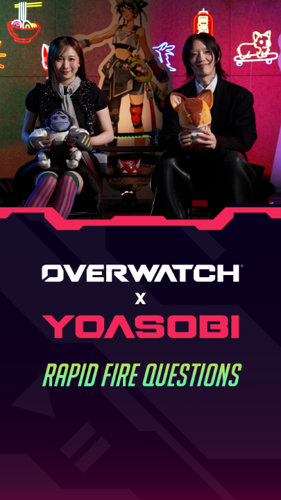 It’s time for a rapid fire Q&amp;A with the star-studded duo, YOASOBI ✨ Learn more about the stars behind our latest collab before diving into Overwatch x YOASOBI today.