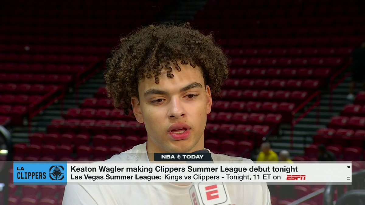 "It's been a lot of fun being able to compete and finally getting out here to play. It feels like I haven't played in forever." No. 5 overall pick Keaton Wagler is excited to get back onto the court for his NBA Summer League debut 🏀
