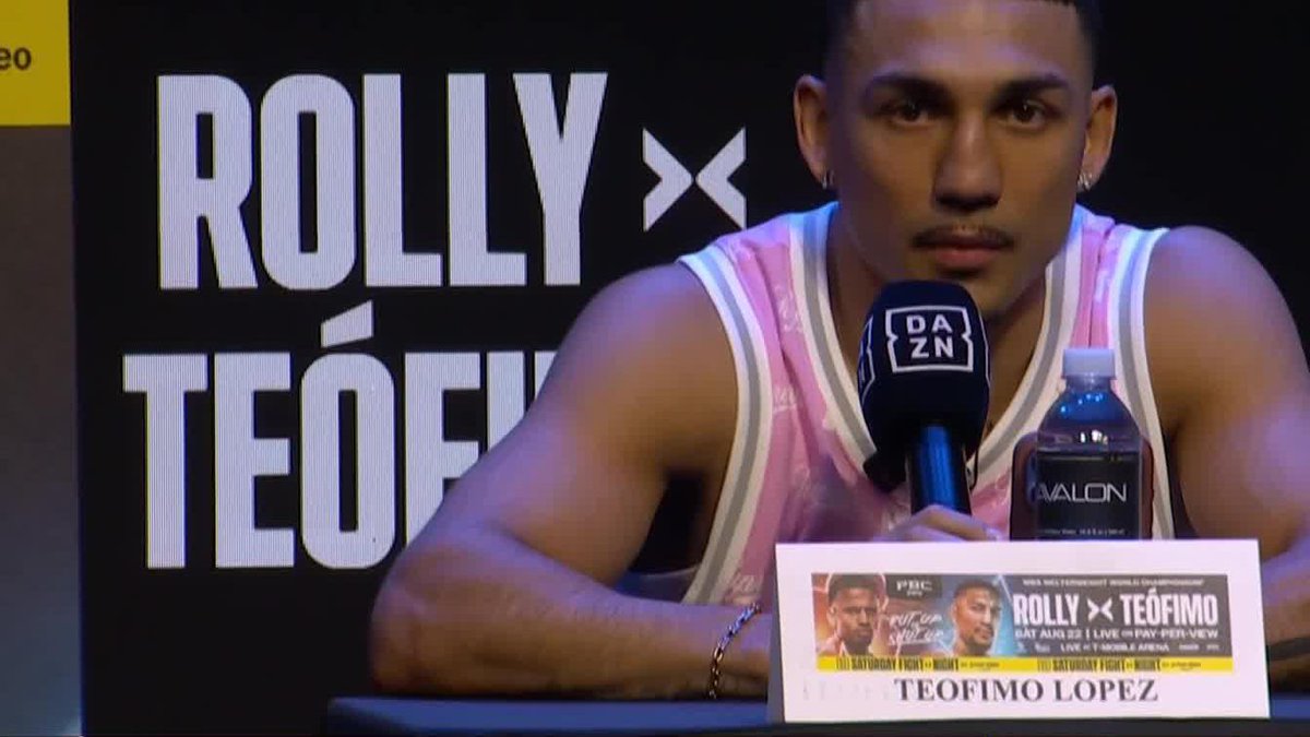"Everything is at stake" 👀 Teofimo Lopez knows he has a lot to prove! #RollyTeofimo | Aug 22 | Live on DAZN and DAZN on Prime. ▪️