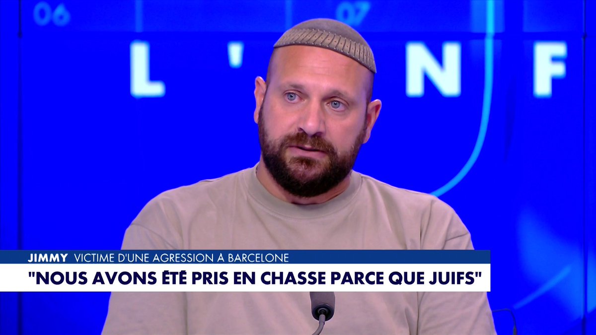 Jimmy, pris en chasse «parce que juif» et victime d'une agression à Barcelone, livre son témoignage dans #LeMeilleurdelinfo Toute l'info est à retrouver sur