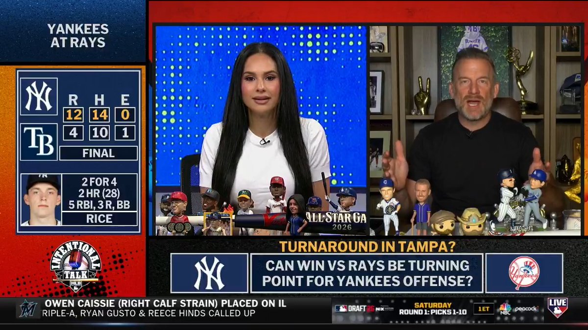 Ben Rice had 2 HR and 5 RBI for the Yankees in a much-needed win to split the series with Tampa Bay! RyanDempster and Siera Santos react to New York's offense waking up.