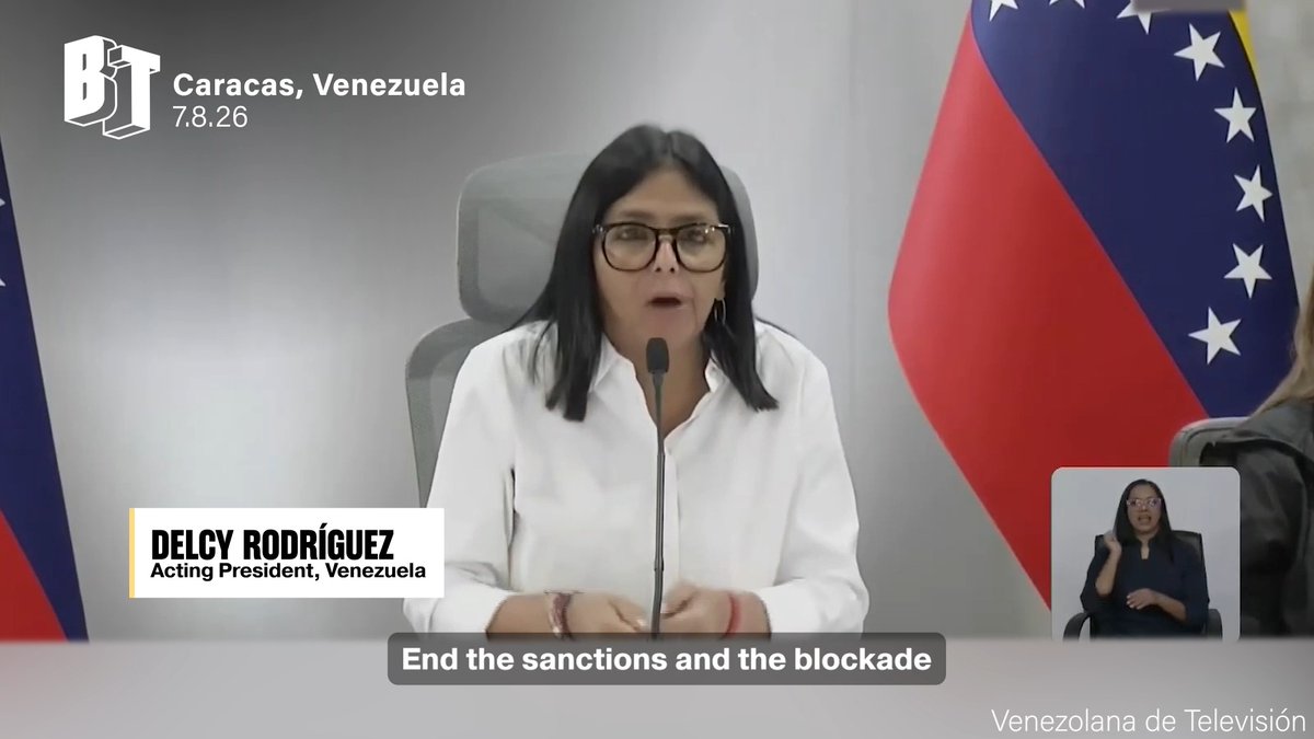 Acting president of Venezuela Delcy Rodríguez announced Wednesday she has sent a letter to the King Charles III, demanding the release of gold reserves frozen in the Bank of England. Rodríguez argued the funds were needed for recovery after the June 24 earthquakes. "That gold belongs to our people. And that gold must be used to address the terrible, tragic consequences of this double earthquake."