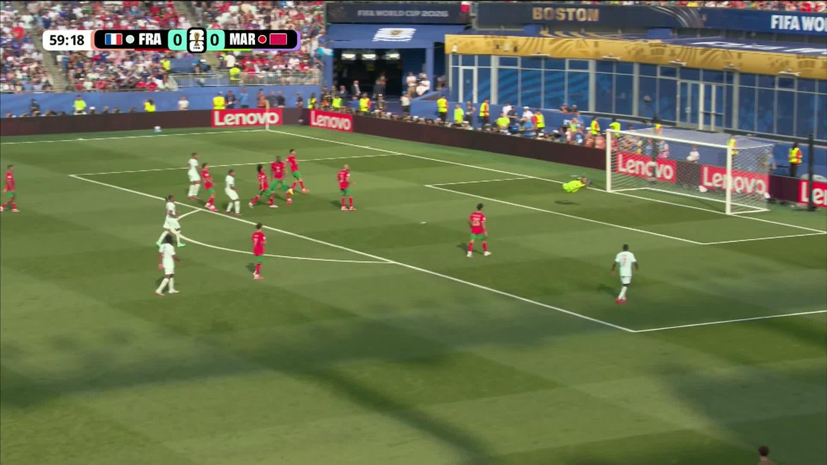 MBAPPÉ BREAKS THE DEADLOCK! Kylian Mbappé puts a beauty past Yassine Bounou to give France the lead.