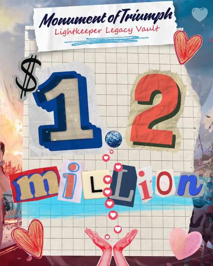 Lightkeepers, you have once again triumphantly solidified yourselves as absolute legends. Throughout our Monument of Triumph campaign, you raised over $1⃣.2⃣ million to support our Little Lights hospitals, humanitarian aid and ID&amp;E work!❤️💙