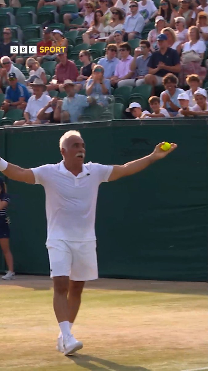 Pulling shots off like this at 70 😮💨 Mansour Bahrami nailed this winner in the mixed invitation doubles 👏
