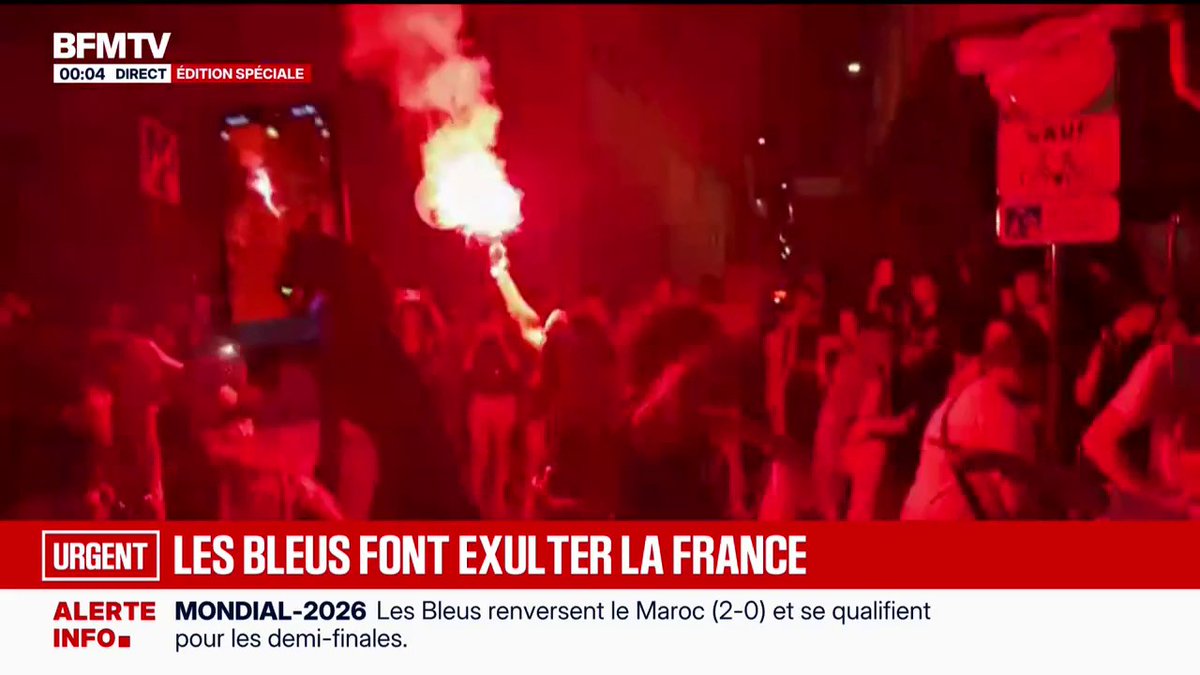 "On est en demi": la victoire des Bleus fait exulter la France