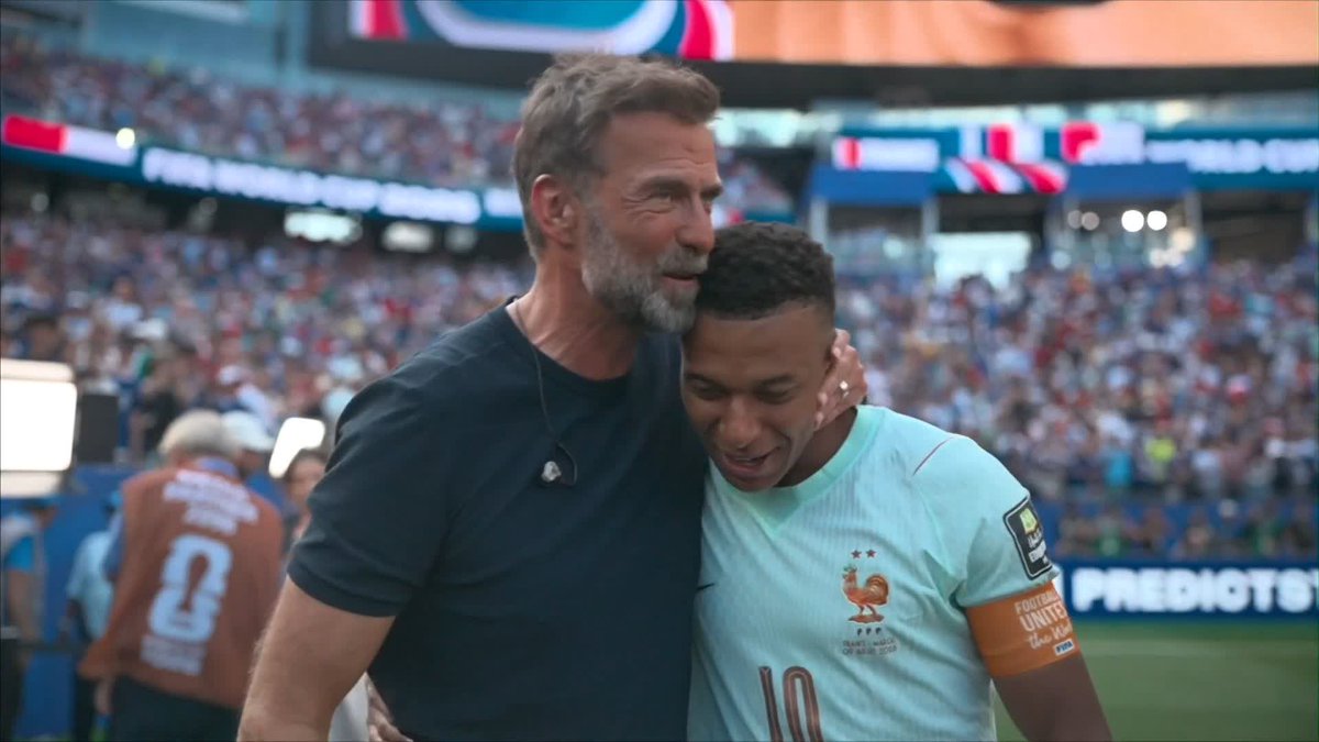 Kylian Mbappé with Jürgen Klopp 🤝 A player Klopp revealed he "really went all out" to sign at Liverpool 👀