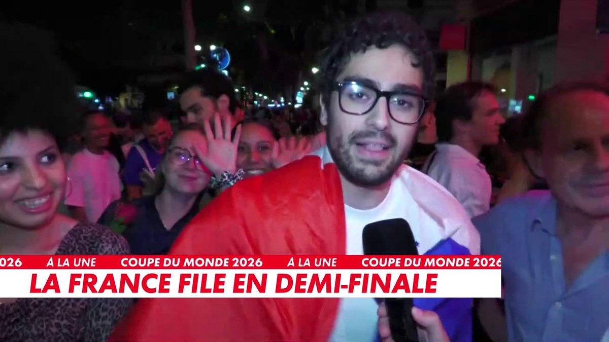 Le journaliste Augustin Donnadieu est parti ร la rencontre des supporters franรงais, en joie aprรจs la victoire des Bleus face au Maroc 2 buts ร 0 en quarts de finale de la Coupe du monde, dans #LeMeilleurdelinfo Toute l'info est ร retrouver sur