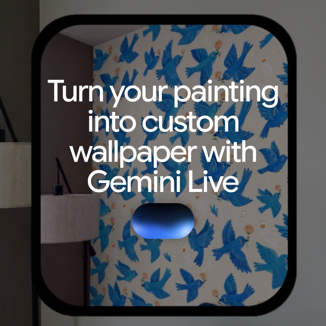 Plan &amp; visualize your next project in realtime with Nano Banana &amp; connected apps in Gemini Live. Generate images based on what you show with your camera, find local shops on @GoogleMaps &amp; more just by talking it out. Gemini Live is available to Gemini users globally at no cost.