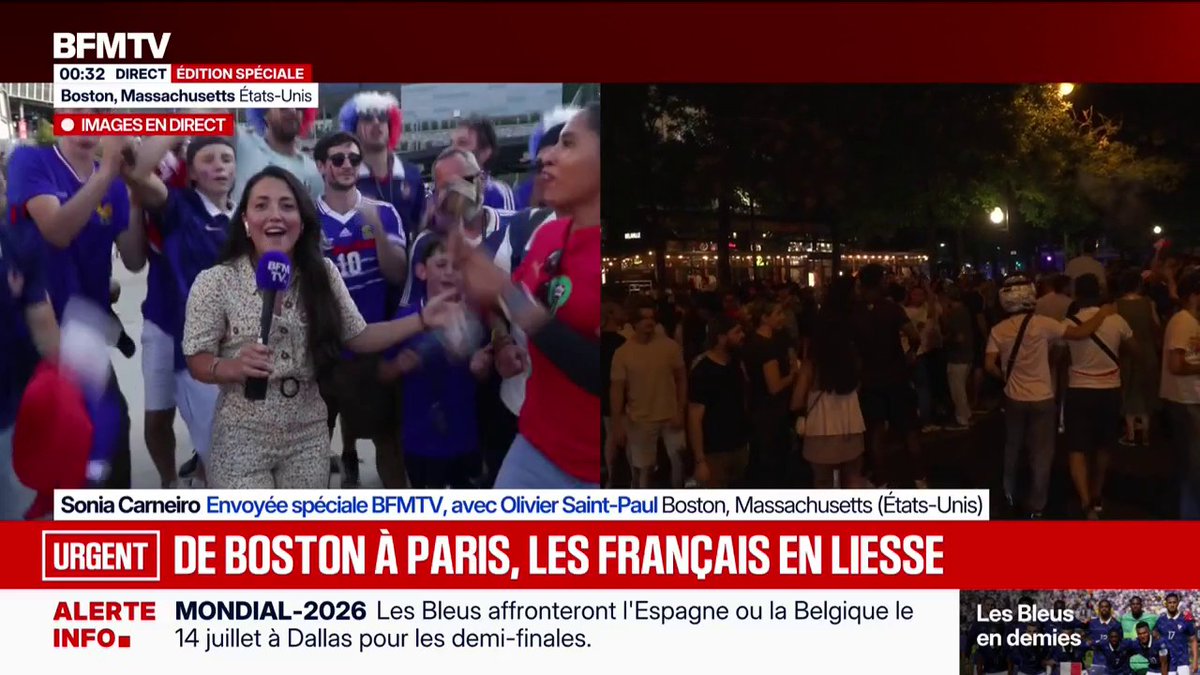 💬 "C'est que du bonheur, ils sont trop forts" ➡️ La joie des supporters à la sortie du stade à Boston