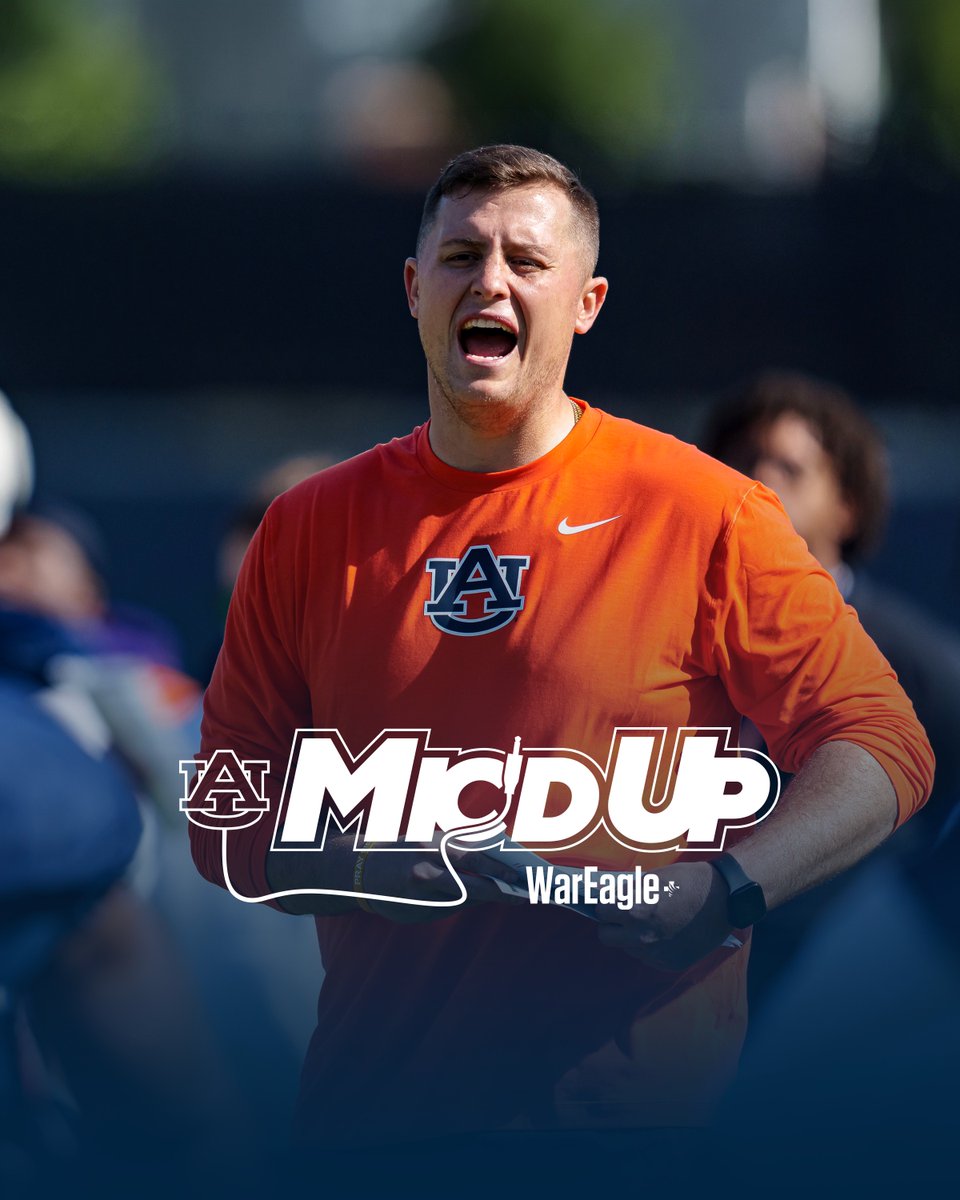 Set the tone up front 🗣️🔥 Tyler Hudanick Mic’d Up streaming now on WarEagle+ 🦅📺
