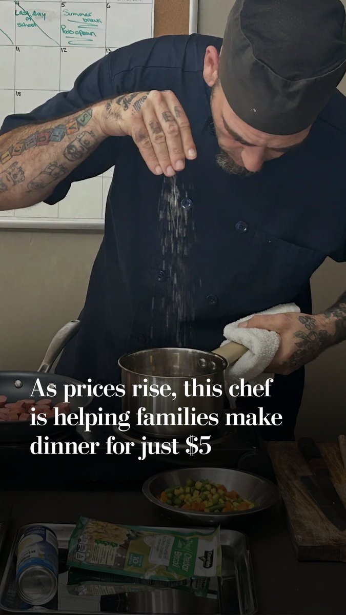 As grocery prices rise, chef Maurice Levene is teaching his 2 million TikTok followers how to make a family meal for just $5. “I know this won’t stop world hunger,” he said. “But we can help people, and it’s kind to be kind.”