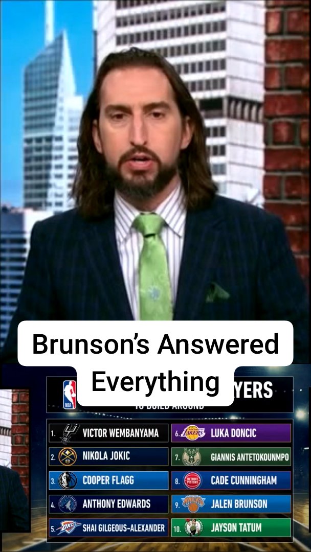 Nick Wright is DONE entertaining Brunson slander 😤 45 points on the best defender alive, a title in 5 games — what more does Jalen Brunson have to prove? #NBA #Knicks #JalenBrunson
