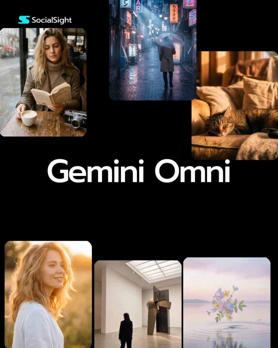 We just launched Gemini Omni Flash on SocialSight! It’s a lightning-fast, multimodal powerhouse that lets you create and edit video clips simply by talking to it. Drop a video, a photo, or a prompt, and start directing your own scenes in seconds.