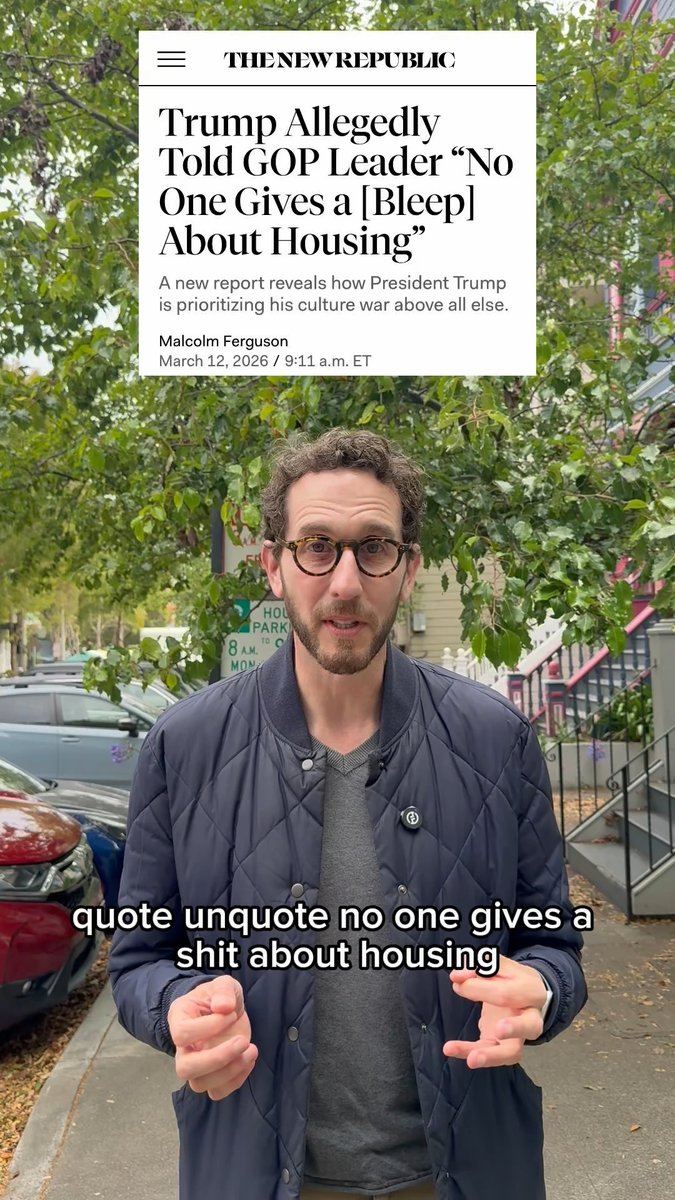 Addressing housing affordability should be a no brainer, but Trump doesn’t give a ####. The political establishment has failed for decades to tackle our crisis of housing costs, and Trump is giving more of the same. We need to turn the page and actually start to make housing affordable again, and signing the 21st Century ROAD to Housing Act is the first step.
