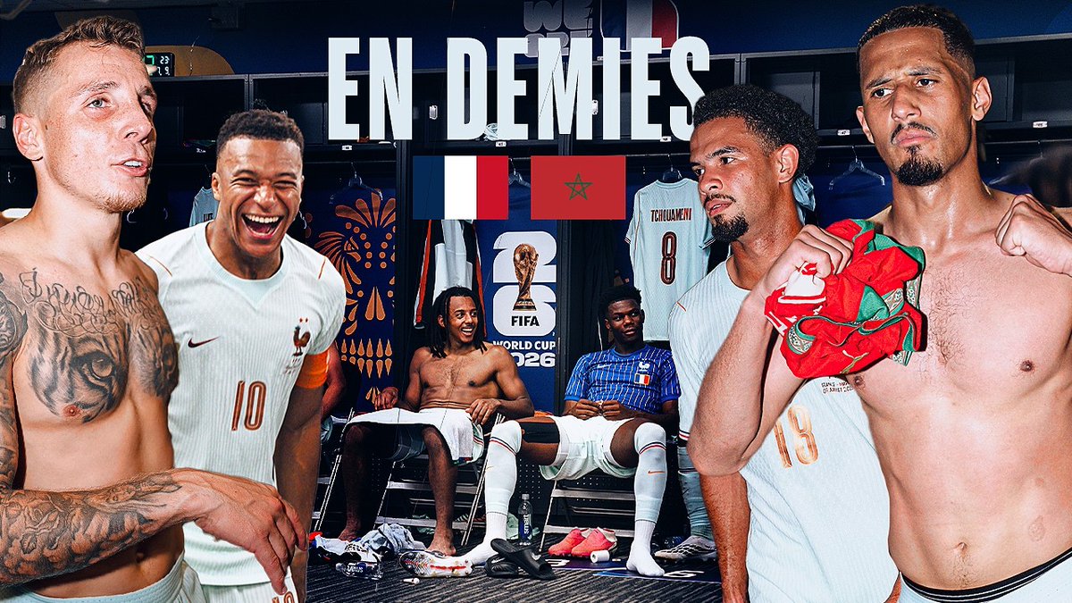 La joie des Bleus dans le vestiaire aprรจs la victoire 2-0 face au Maroc ! ๐ฅ