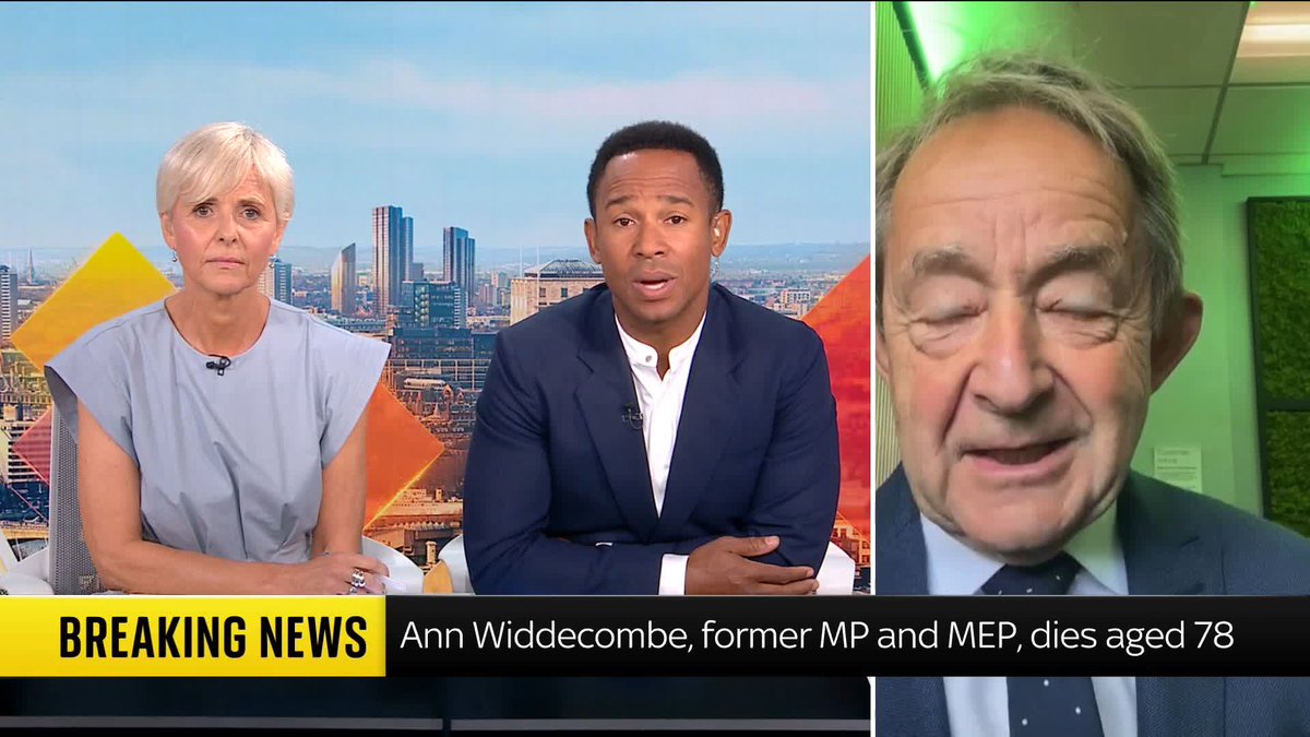 "She will be remembered as a phenomenal politician and a very brave person" Historian Sir Anthony Seldon reflects on Ann Widdecombe's career ⬇️ Live blog: