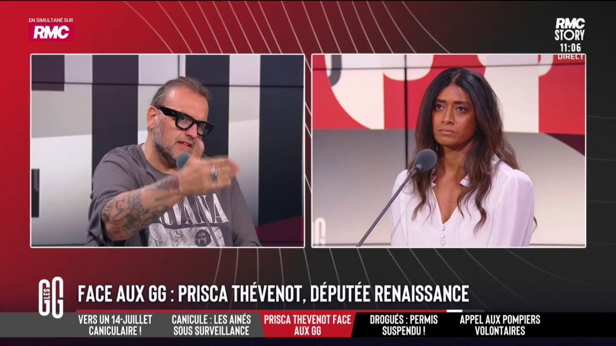 ⚡ Prisca Thévenot face aux GG 🎙️ Bruno Poncet : "Cherchez pas trop à savoir qui sera au deuxième tour, parce que vous n'y serez pas" 🎙️ Prisca THEVENOT : "Vous ne voulez pas entendre ce que j'ai à dire, je comprends" 🎙️ Bruno Poncet : "Je vais faire que ça d'entendre pendant un an. On vous a entendus pendant 10 ans, quand vous étiez au pouvoir. Vous allez faire la même chose" #GGRMC