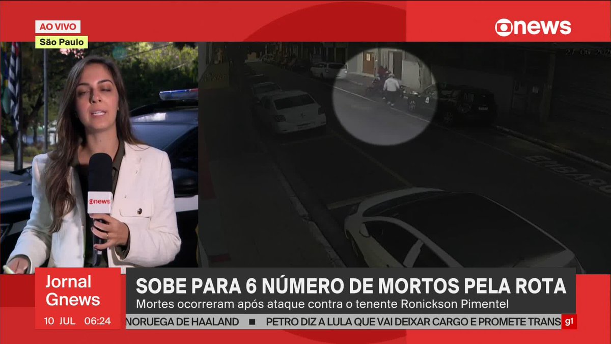Seis homens foram mortos pela ROTA depois da tentativa de assassinato do tenente Ronickson Pimentel. ➡️Assista à #GloboNews: #jornalglobonews #ROTA