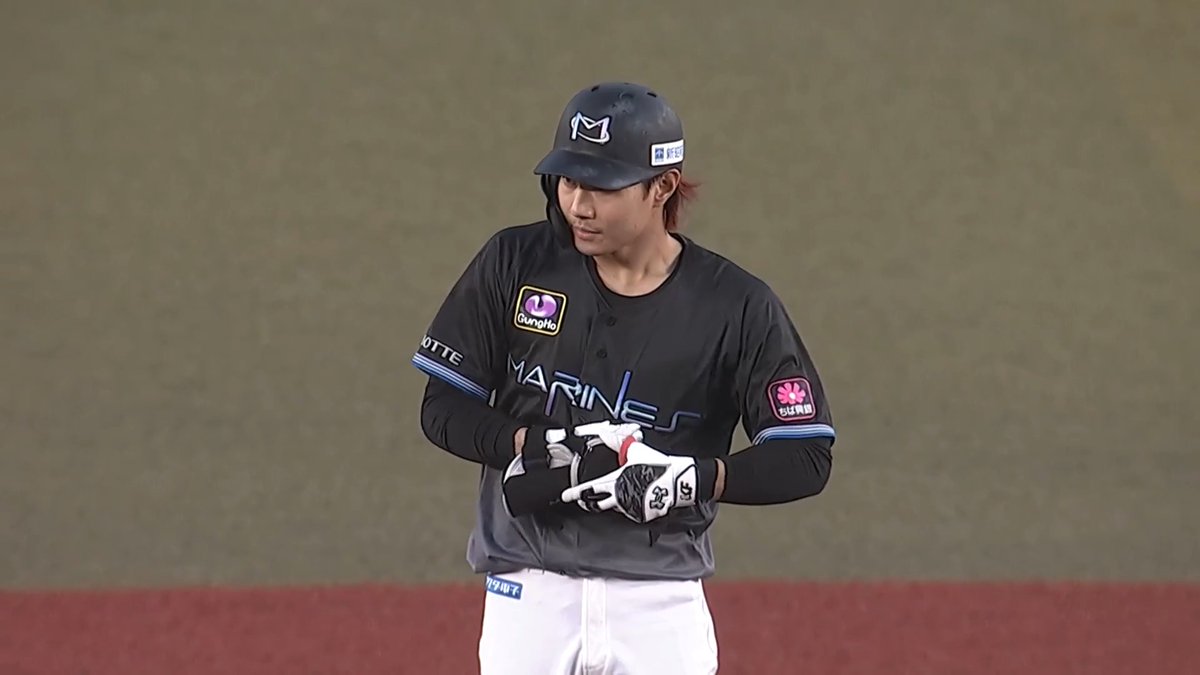 イケメンベースボールの勝ち越し打‼️ 千葉ロッテ 藤原恭大 選手のタイムリー2ベースヒット👏 👇スマホ・テレビで試合観戦！