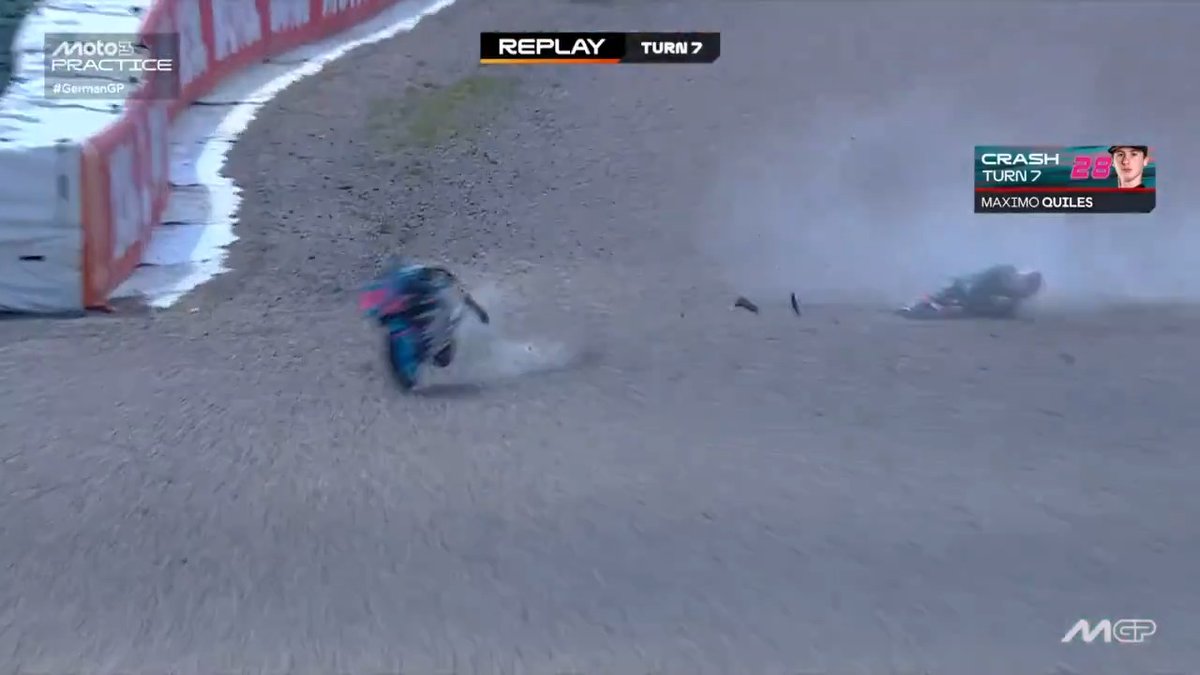 A MASSIVE crash for Maximo Quiles 😱 #GermanGP 🇩🇪