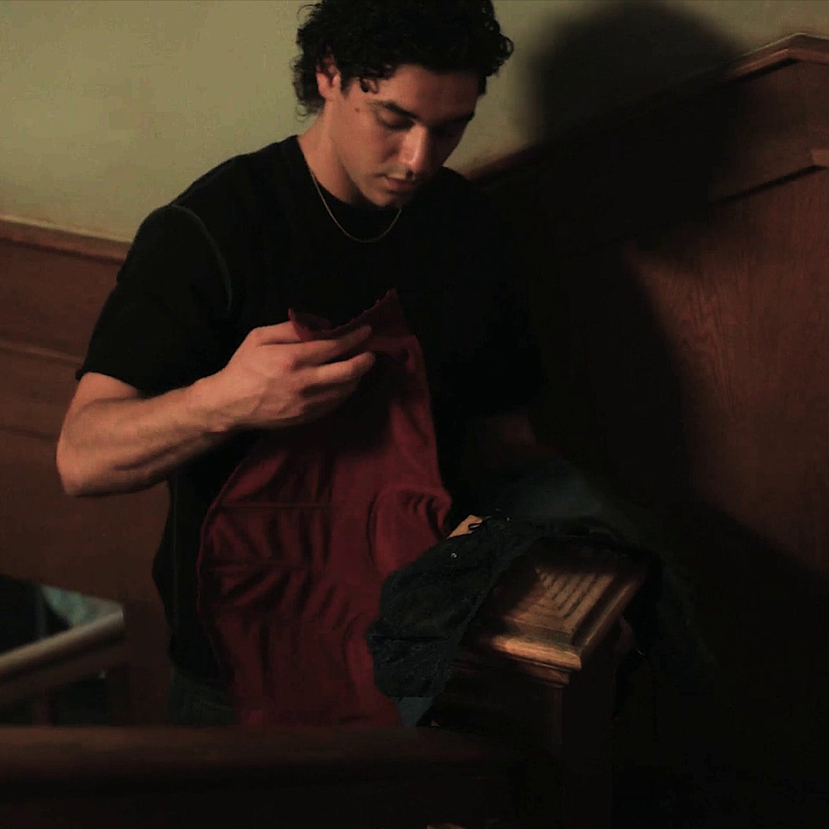 still cant get over Garrett’s shy smile as he was walking up the stairs and was picking up her clothes thinking Hannah was naked in his room but his smile got bigger when he saw her in his jersey