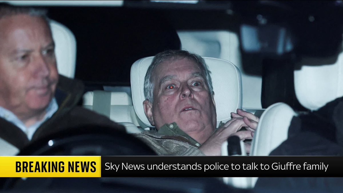 BREAKING: Thames Valley Police plan to speak to Virginia Giuffre's family in relation to their ongoing investigation into Andrew Mountbatten-Windsor, Sky News understands. 📺 Sky 501, Virgin 602, Freeview 233, and YouTube