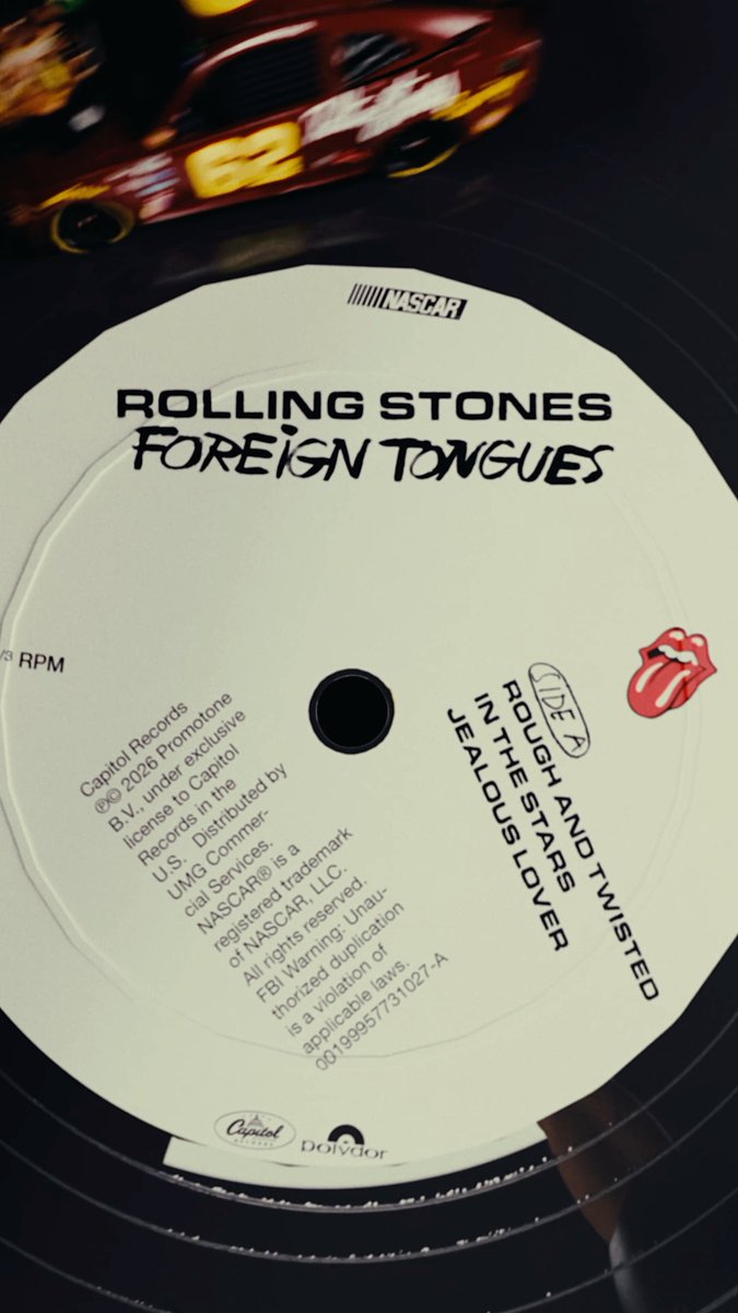 Full throttle. Full volume. Our special NASCAR edition of The The Rolling Stones’ Foreign Tongues album is available now!