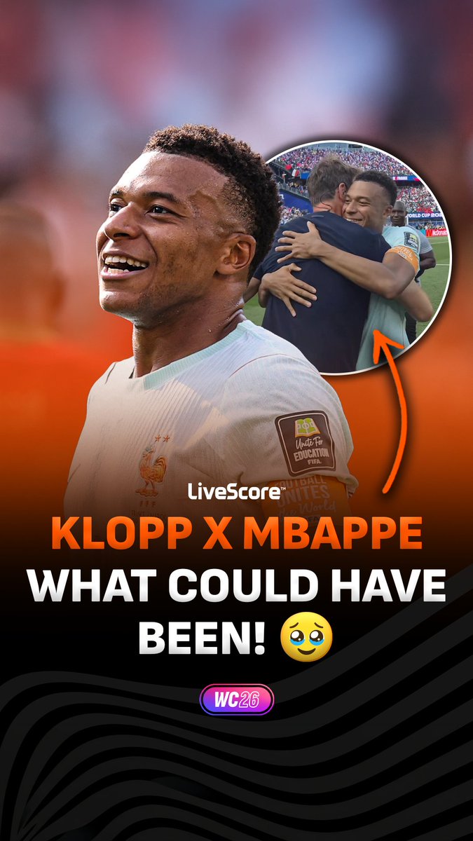 Jurgen Klopp and Kylian Mbappé linked up after France vs Morocco at the World Cup, Mbappé was in talks to join Liverpool in 2017. 🥺🇫🇷 MagentaTV