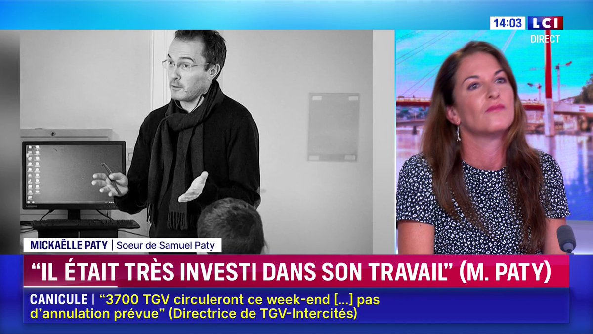 🗣️ "Le titre du film est parfaitement adapté, car mon frère est mort d’un abandon." ▶️ Mickaëlle Paty, la sœur de Samuel Paty, assassinée le 16 octobre 2016 à Conflans-Sainte-Honorine, s’exprime sur LCI