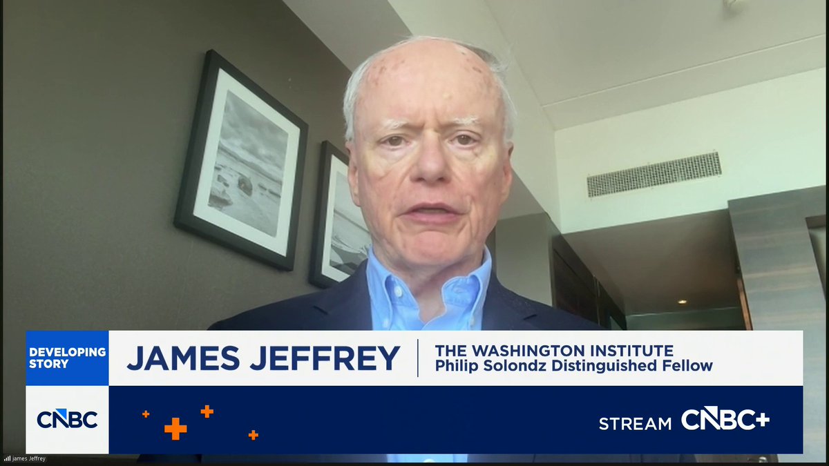 "There is no military solution that could end this thing in the way that we want," says Washington Institute's James Jeffrey of the Iran War.