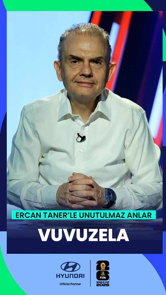 FIFA Dünya Kupası 2026™ Resmi Sponsoru Hyundai'nin katkılarıyla hazırlanan "Ercan Taner'le Unutulmaz Anlar" Dünya Kupası boyunca her gün sizlerle olacak. Bölüm 30: Vuvuzela 🎙️ Ercan Taner 📻 Radyospor Hyundai Türkiye #işbirliği