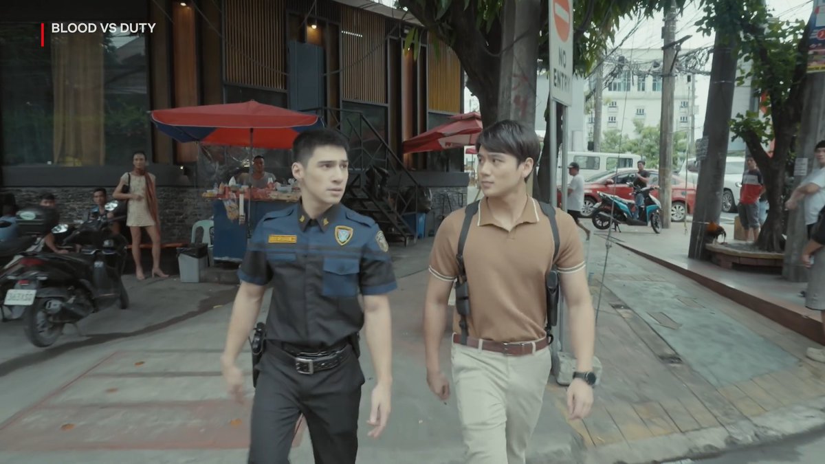 moment of appreciation para sa power walk nitong dalawang napakapoging agents 😍 #BloodvsDuty #AlbieCasino #RiverJoseph
