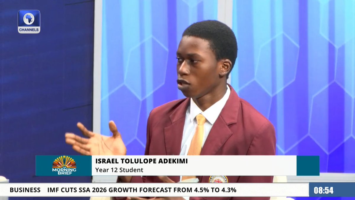 "For me, I would say IGCSE Mathematics is easier than WAEC Mathematics." — Tolulope Israel Adekimi. Following his triumph as the world's top performer in Cambridge IGCSE Mathematics, the Year 12 student outlines how decoding real-world scenarios makes the international paper more approachable than its domestic counterpart (WAEC). #CTVTweets