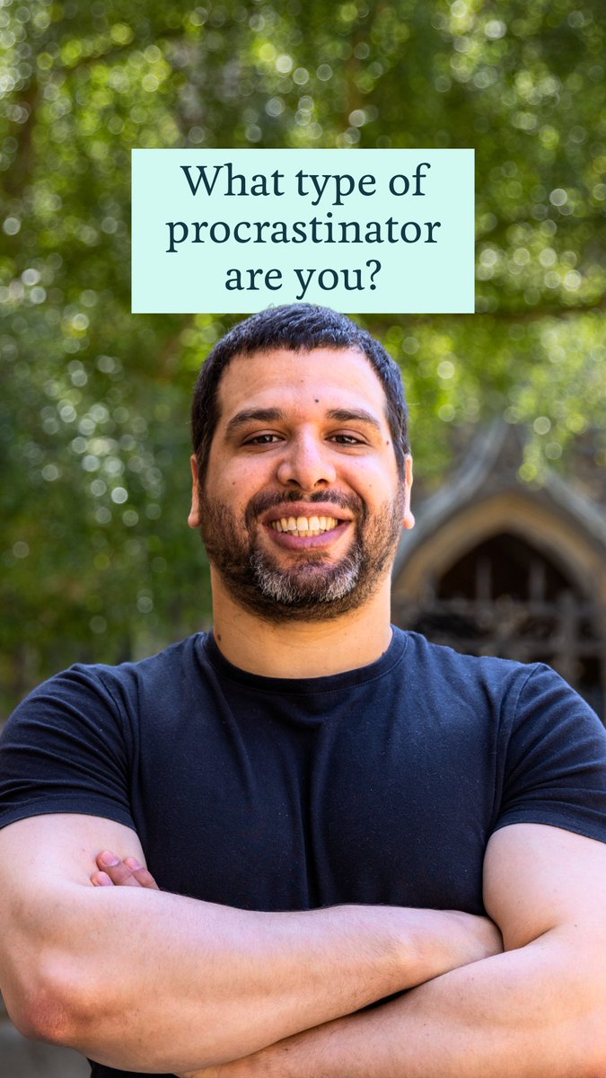 What type of procrastinator are you? 💭 Cambridge social scientist Dr Itamar Shatz has identified nine: Worrier, Pessimist, Perfectionist, Dreamer, Zigzagger, Rebel, Thrill seeker, Hedonist, and Burnout. The bad news is you're probably more than one of them. The good news? You can take action to overcome procrastination, a problem which harms our health, finances and relationships. Find out which type of procrastinator you are 👉